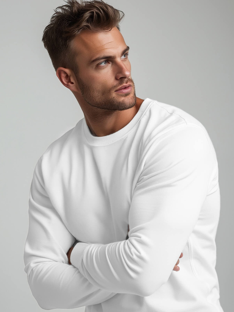 Bluza męska biała OZONEE JS/2001-10Z