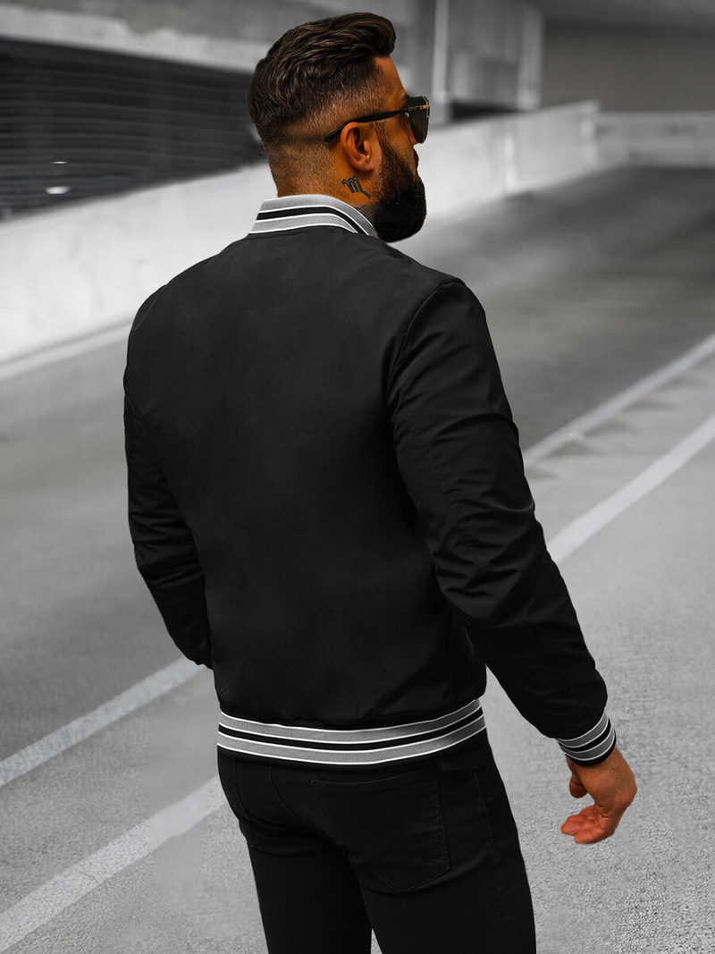 Kurtka męska bomberka czarna OZONEE JS/84M3013/392Z