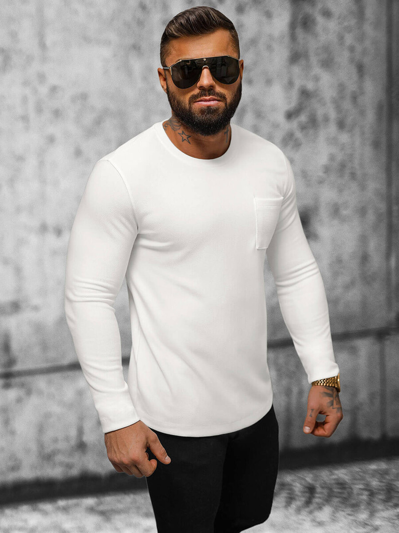 Bluza męska ecru OZONEE O/TB2232