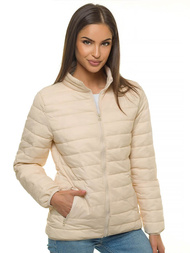 Kurtka przejściowa damska ecru OZONEE JS/M23037/57