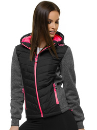 Kurtka damska czarna OZONEE JS/KSW4003