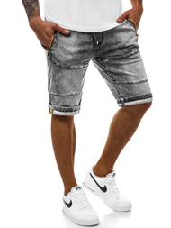 Spodenki jeansowe męskie grafitowe OZONEE RF/HY348