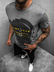 T-Shirt męski grafitowy OZONEE JS/SS10931Z
