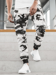 Spodnie męskie chino joggery czarno-białe OZONEE O/11103