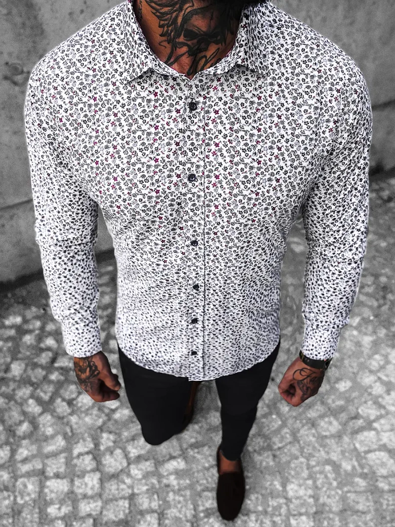 Koszula męska biała OZONEE O/3422Z