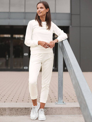 Жіночий спортивний костюм з двох частин Кремова OZONEE O/MB2037/21