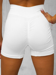 Legginsy krótkie damskie kolarki białe OZONEE O/ZL-051