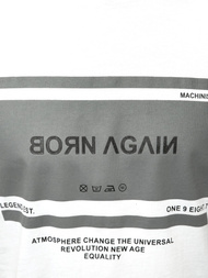 T-Shirt bez rękawów męski biały OZONEE MACH/M1152