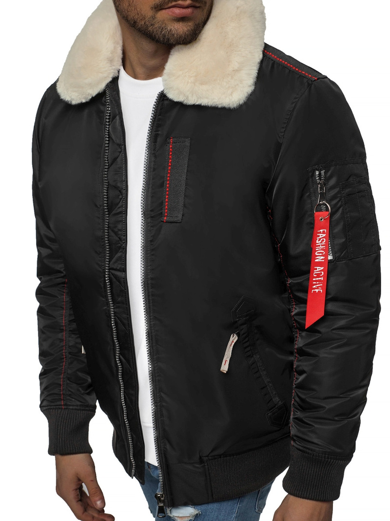 Kurtka męska czarna OZONEE O/X1026K