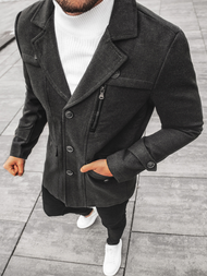 Płaszcz męski ocieplany grafitowy OZONEE N/5920