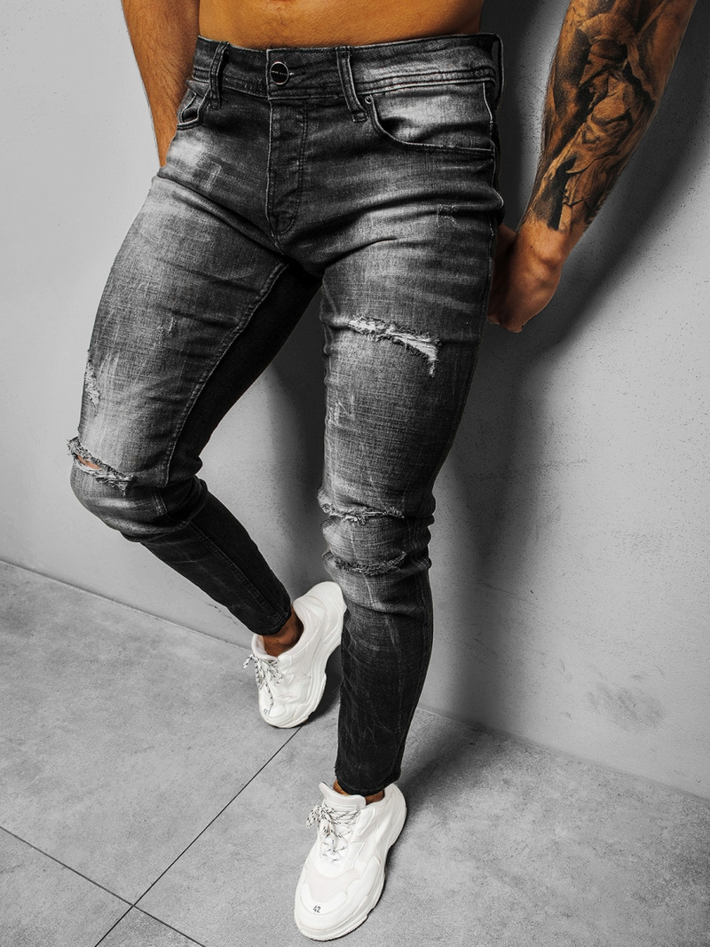 Джинси чоловічі Чорнi OZONEE NB/MP0002N