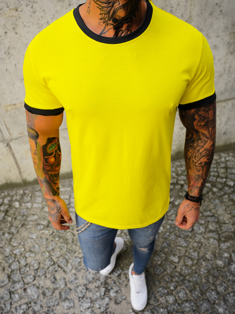 T-shirt męski żółty OZONEE JS/8T83/28