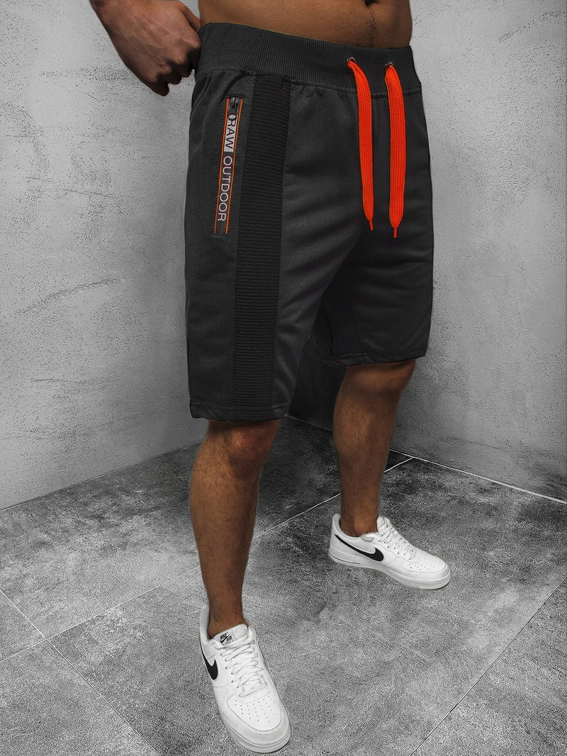 Spodenki dresowe męskie czarne OZONEE JS/68K10259