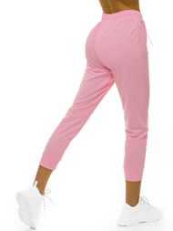 Spodnie dresowe damskie jasnoróżowe OZONEE O/MB2002/21