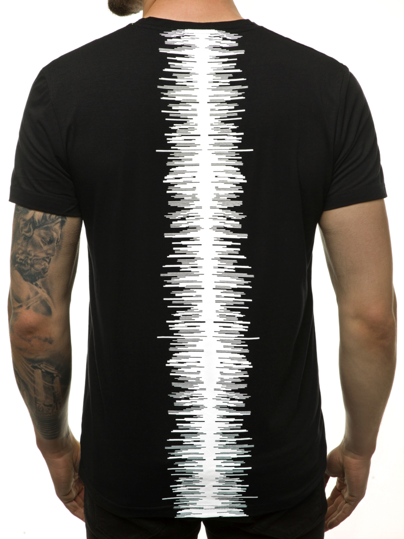 T-Shirt męski czarny OZONEE JS/M18323