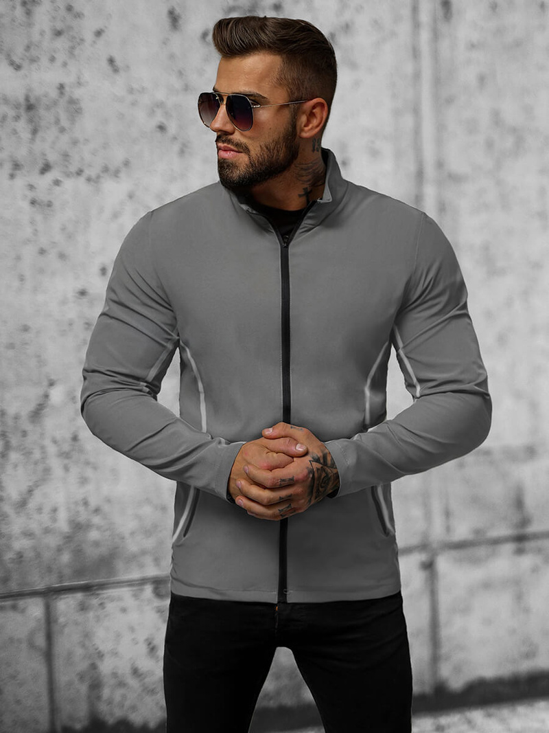 Kurtka przejściowa męska szara OZONEE JS/M10303Z