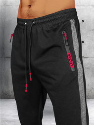 Spodnie dresowe męskie czarne OZONEE JS/68K10333Z