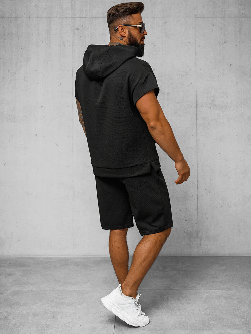 Komplet dresowy męski czarny OZONEE O/3C111/9