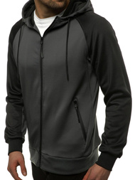 Bluza męska rozpinana grafitowa OZONEE JS/88006