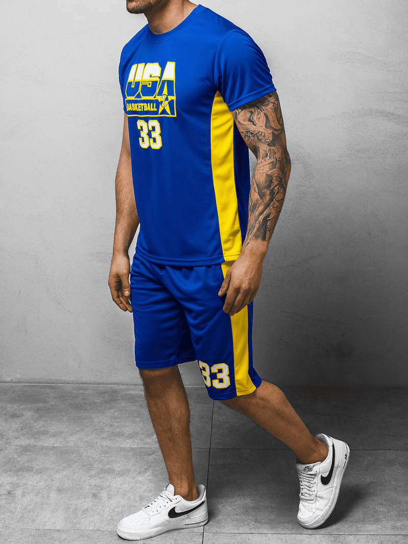 Спортивна костюм чоловічій Синiй OZONEE JS/68C10163