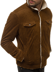 Kurtka męska jeans brązowa OZONEE JB/JP1179/2
