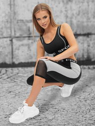 Komplet sportowy dwuczęściowy damski czarny OZONEE O/XL013/1Z
