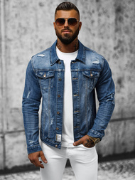 Kurtka męska jeansowa niebieska OZONEE NB/MJ507BZ