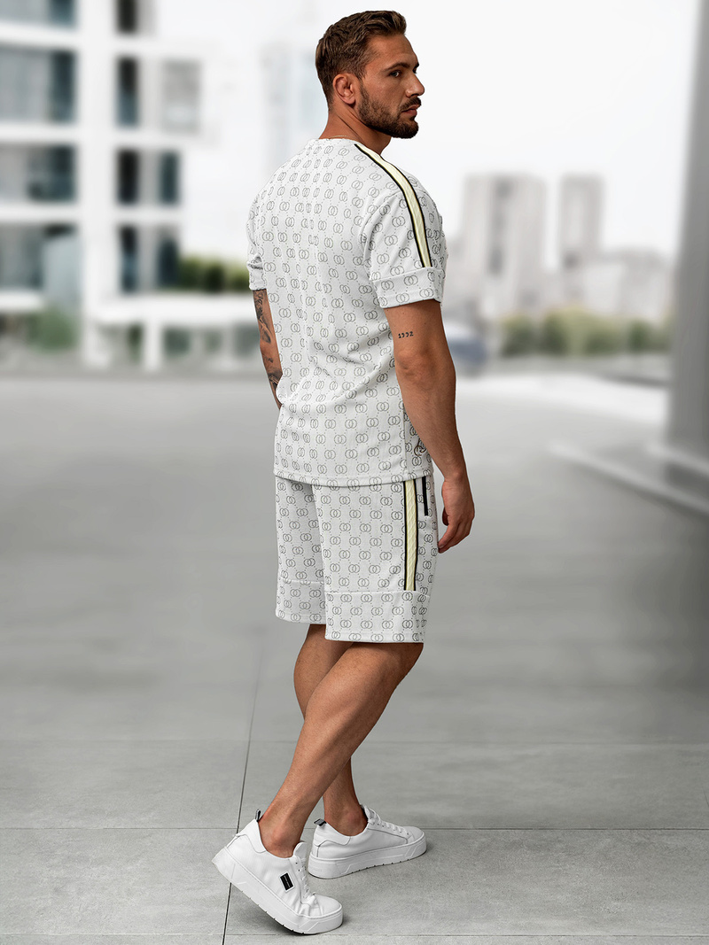 Чоловічий короткий спортивний костюм Яскраво-ciрий OZONEE O/QQ1621AB