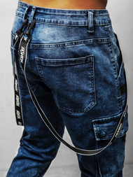 Spodnie jeansowe męskie niebieskie OZONEE DR/TF118