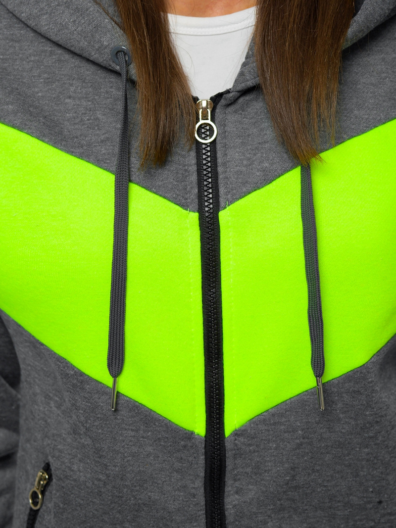 Жіноча Толстовка Темно-сіро-Зелена OZONEE JS/B26039