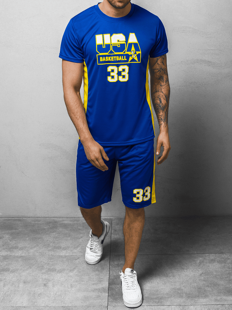 Спортивна костюм чоловічій Синiй OZONEE JS/68C10163