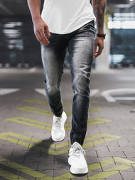 Spodnie jeansowe joggery męskie czarne OZONEE NB/MP0053/2N