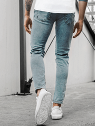 Spodnie jeansowe męskie jasno-niebieskie OZONEE O/4498/02