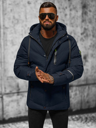 Kurtka zimowa męska pikowana granatowa OZONEE JS/5M3137/215