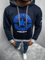 Bluza z kapturem męska granatowa OZONEE JS/Y10038