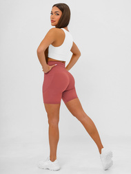 Legginsy krótkie damskie kolarki burgundowe OZONEE JS/XY24026S