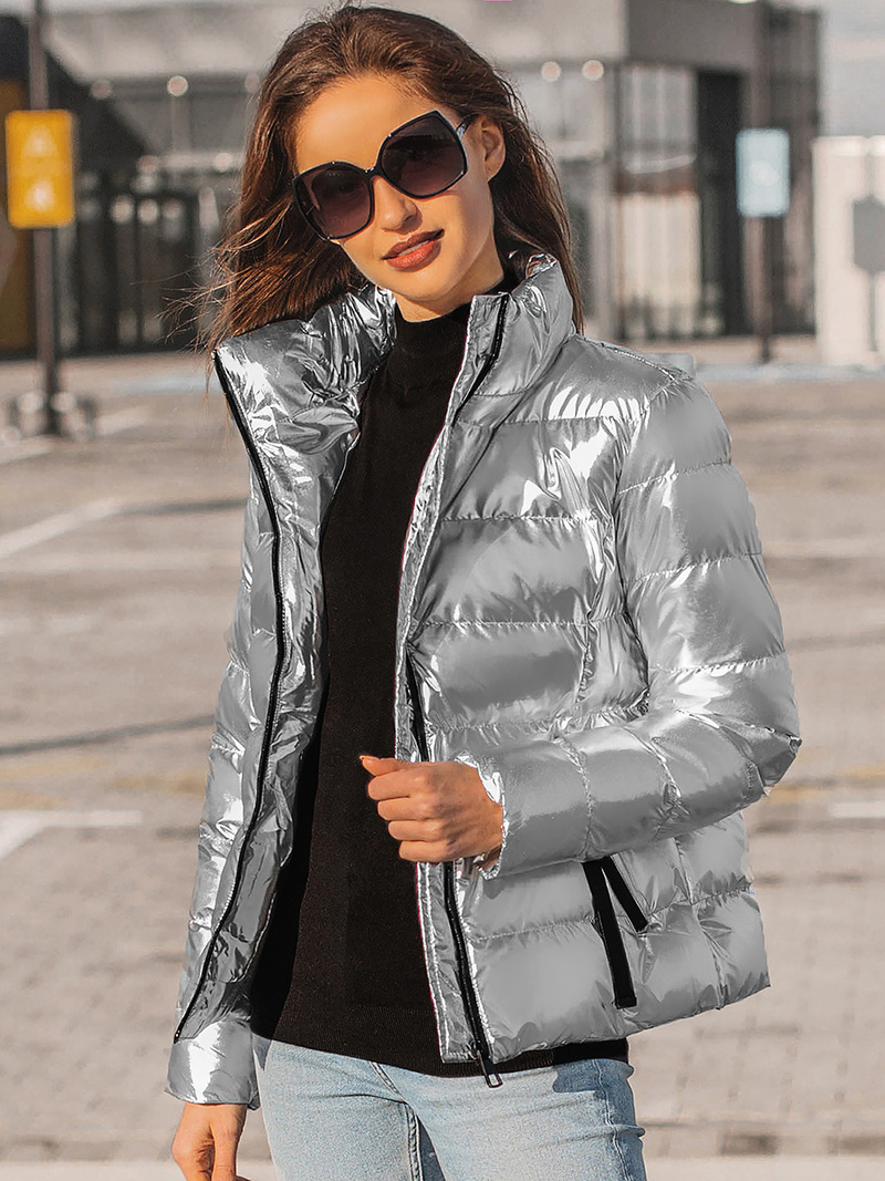 Куртка жіноча срібляста OZONEE JS/M23061/6Z