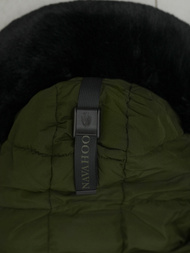 Kurtka zimowa damska długa pikowana khaki OZONEE O/W377Z