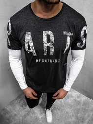 Longsleeve męski grafitowy OZONEE O/1292Z 