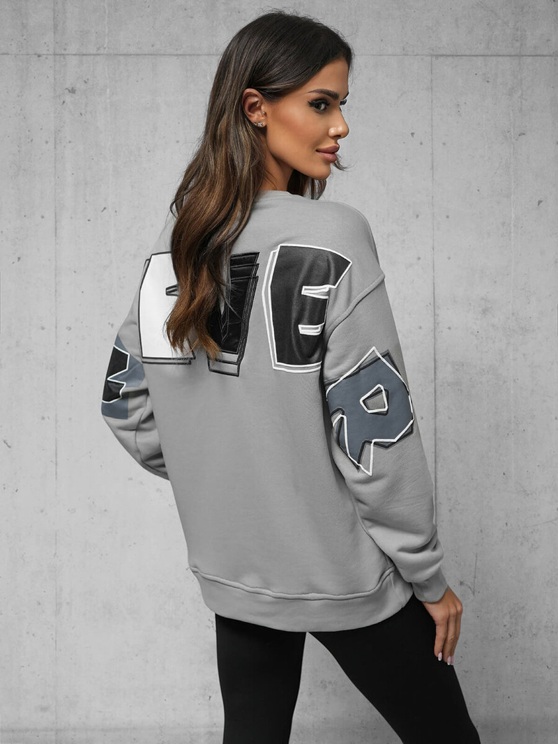 Толстовка сірий OZONEE O/SWE23034Z