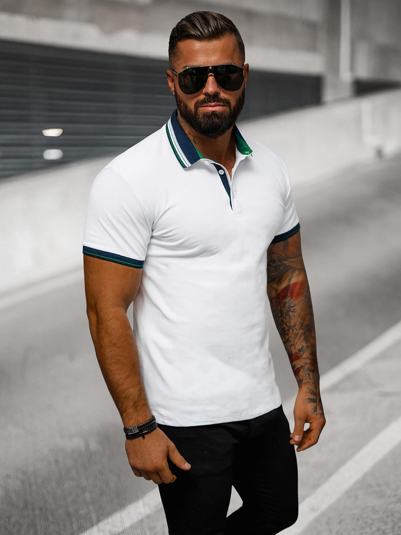 Футболка Поло Чоловіча Бiла OZONEE O/DA729