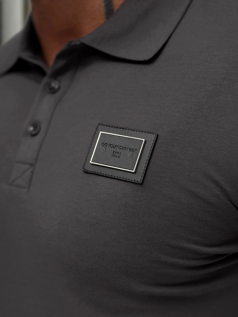 Футболка Поло Чоловіча Темно-Cіра OZONEE NB/MT3124