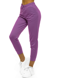 Spodnie dresowe damskie fioletowe OZONEE O/MB2002/21