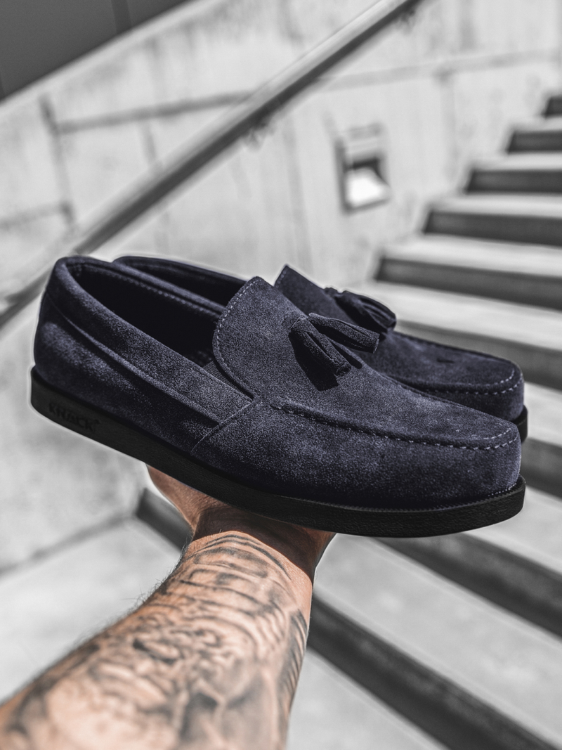 Buty męskie slip on granatowe o/kn07