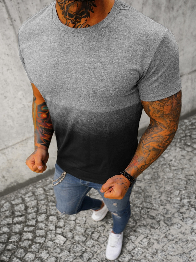 Футболка чоловіча графіт OZONEE JS/8T93/5Z