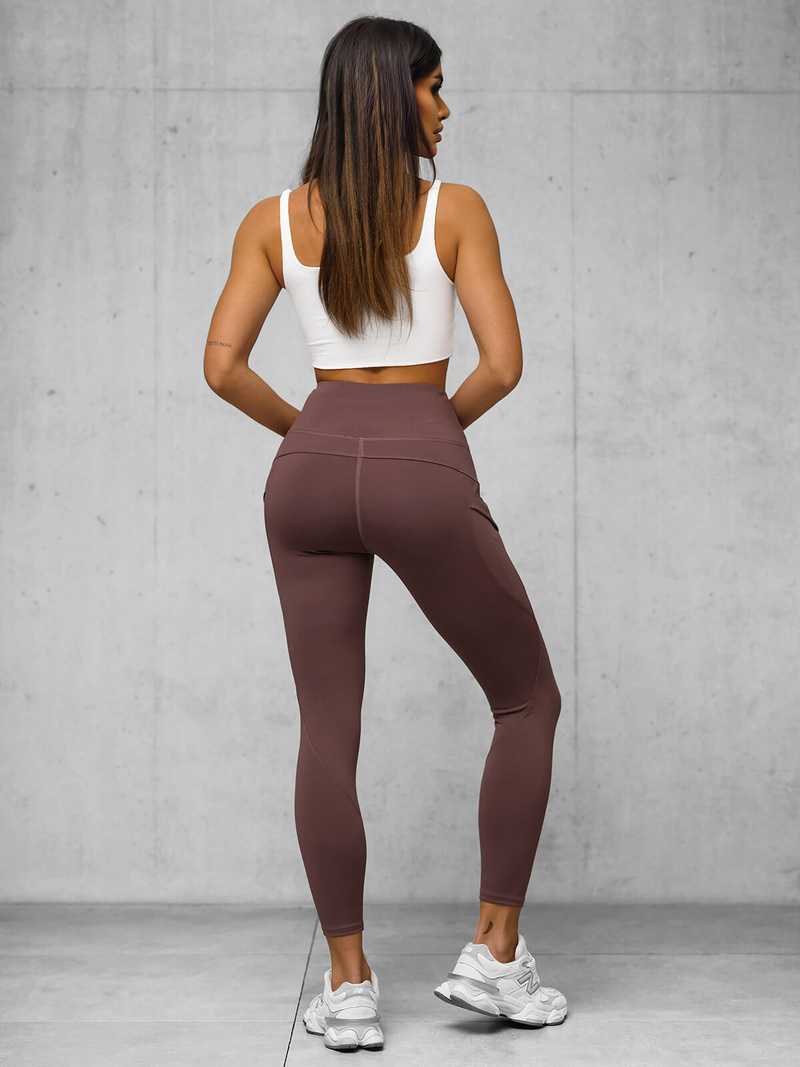 Legginsy damskie śliwkowe OZONEE JS/XY24017L