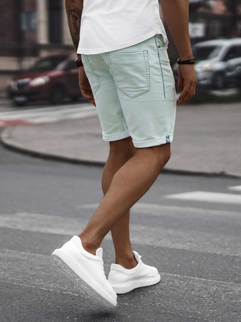 Spodenki męskie jeansowe jasnoniebieskie OZONEE O/19200Z