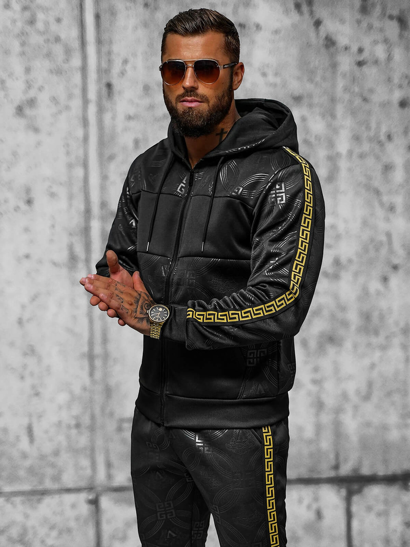 Чоловічий спортивний комплект чорний OZONEE JS/3C555