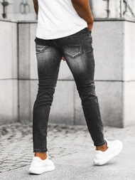 Spodnie jeansowe męskie czarne OZONEE NB/MP0122N