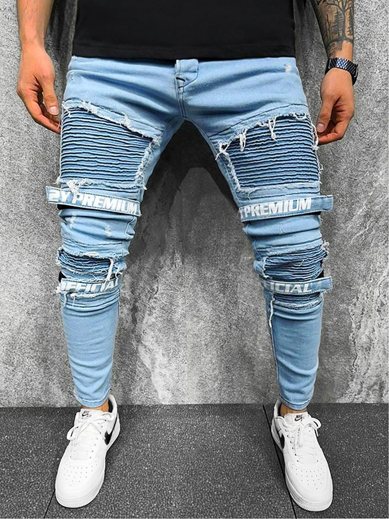 Spodnie jeansowe męskie niebieskie OZONEE O/B6135Z